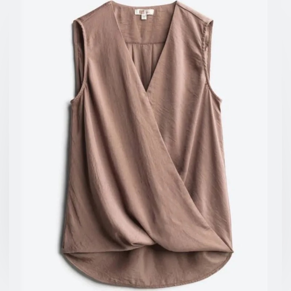 Kut from the Kloth Becky Surplice Wrap Blouse Sz L